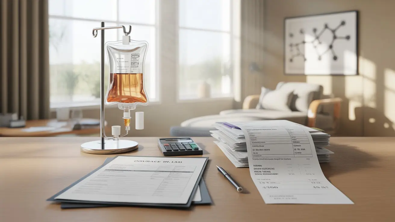 IV therapy session timer and treatment chair, wellness infusion duration concept, clock and IV bag in modern medical spa setting